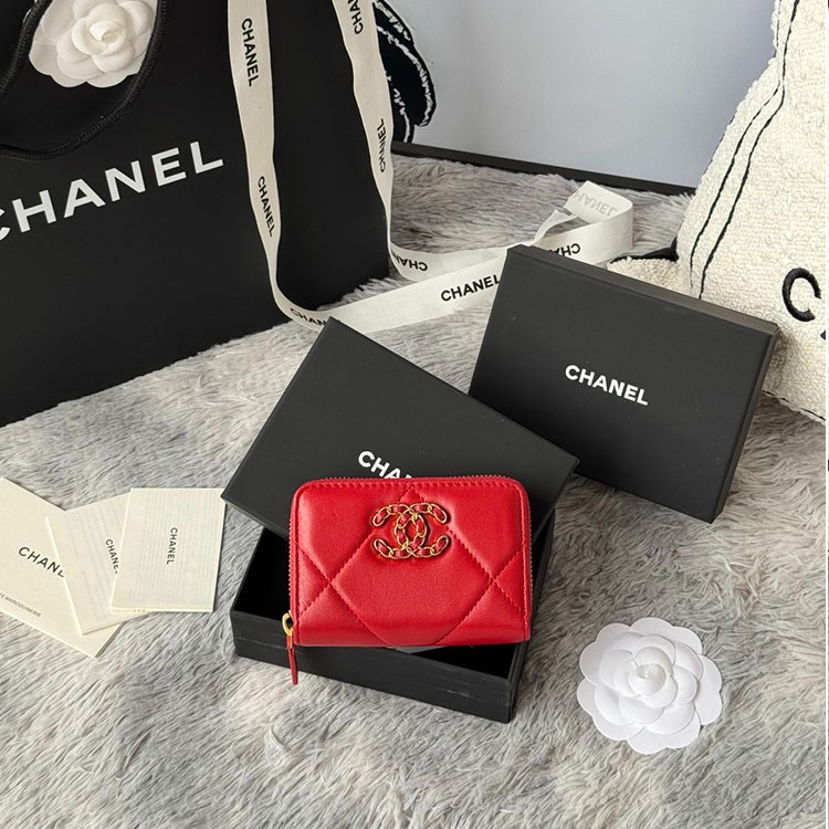 シャネル財布 CHANELコインケース ダイヤモンドキルティングジッパー レザーカードケース N級コピー ピンク携帯財布 送料無料
