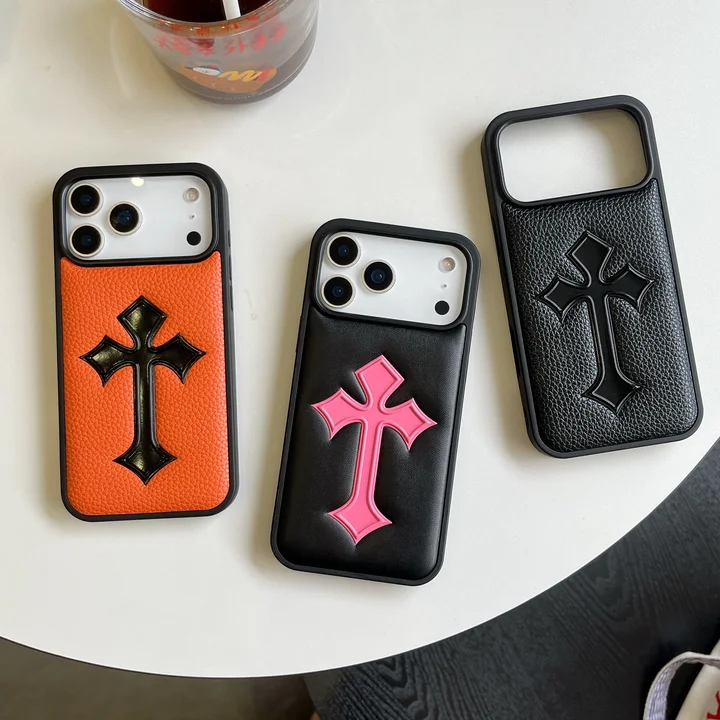クロームハーツiPhone17proケース シュリンクレザー