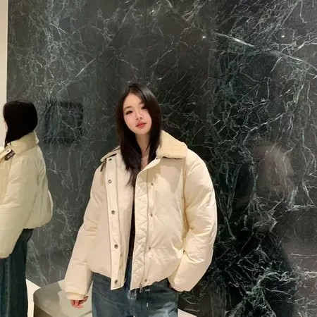 ロエベ ダウン ジャケット ボア襟