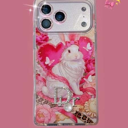 ディオールiphone17proケース ピンク