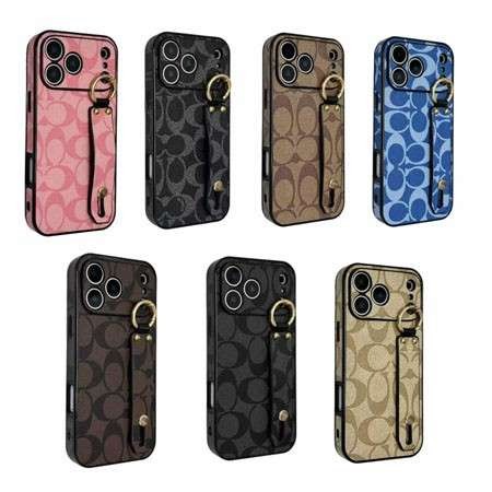 コーチiphone17携帯ケース 落下防止 ベルト付き