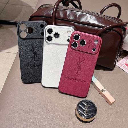 イヴ サンローラン iphone18pro/18promaxケース PUレザー 型押し 男女兼用 YSL iphone17/17pro 携帯ケース 薄型 スリムフィット 耐衝撃 レンズ保護 iphone16/15proスマホケース ブランド 人気 可愛い