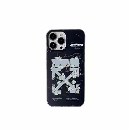 オフホワイトの黒白ペア向けiphone12ケース