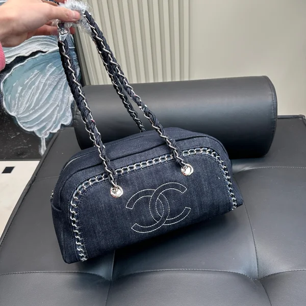 シャネル デニム ボウリングバッグ
