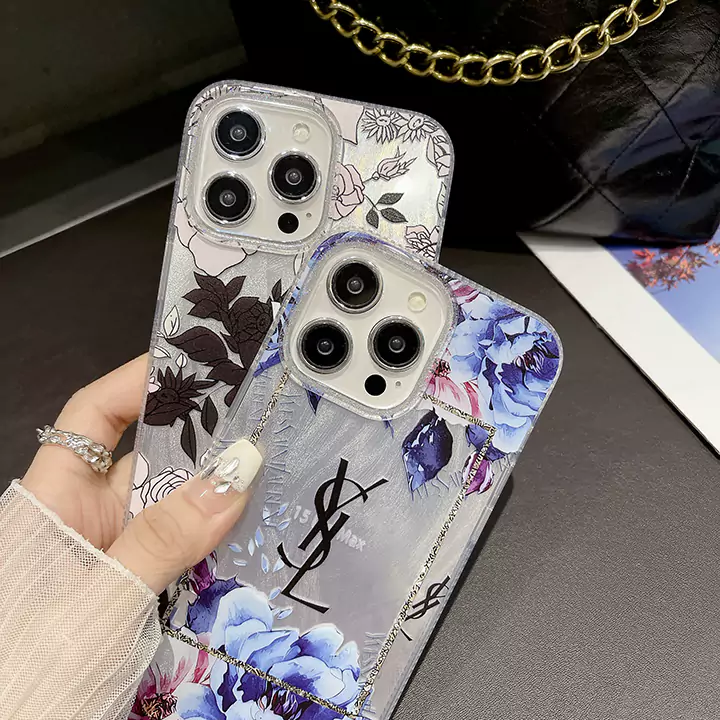 ブランド iphone16 ケース サンローラン  ショッキング ブルー フラワー オールインクルーシブ  アイフォン 16 16 pro max 耐衝撃ブランド ケース