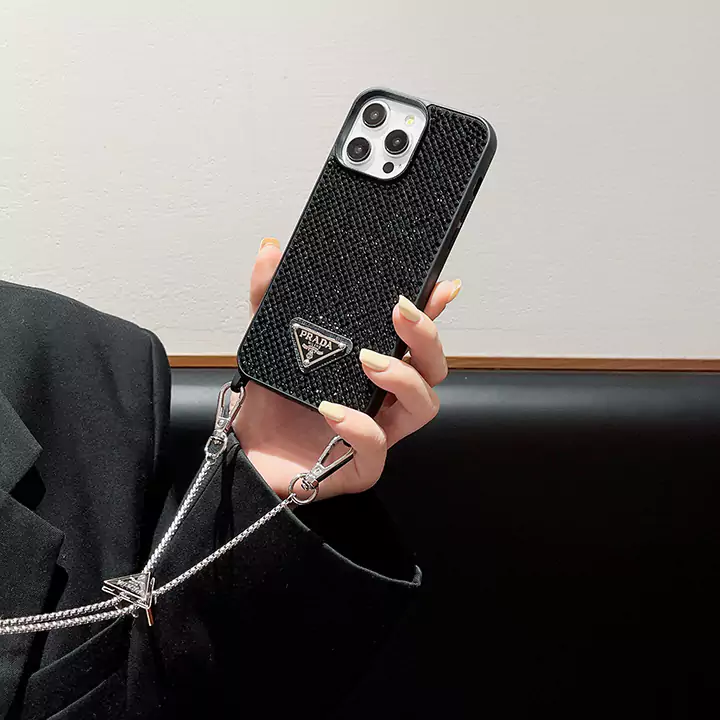 海外販売 プラダ iphone 16 スマホケース iphone 16 ケース シリーズ 新作のプラダ 風 女性 iphone ケース ネックストラップ  キラキラ 14 プロ  13 ラインストーン ケース