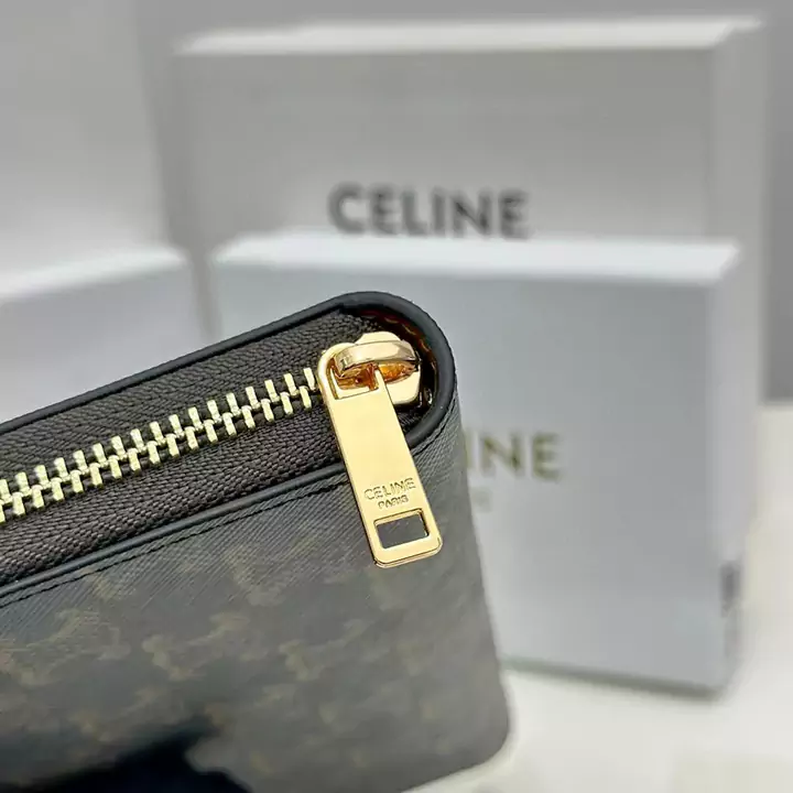 CELINE 長財布 レザー ブラック