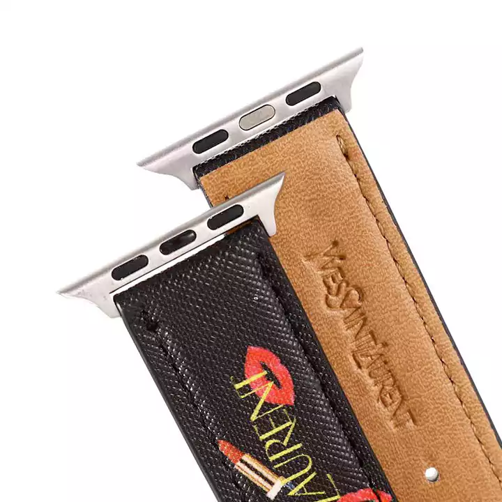 お姫様風 ysl アップルウォッチバンド 女性愛用 ブランド ロゴ付き Apple Watch 流行り イヴサンローラン スライド式 オシャレ 個性 人工皮革