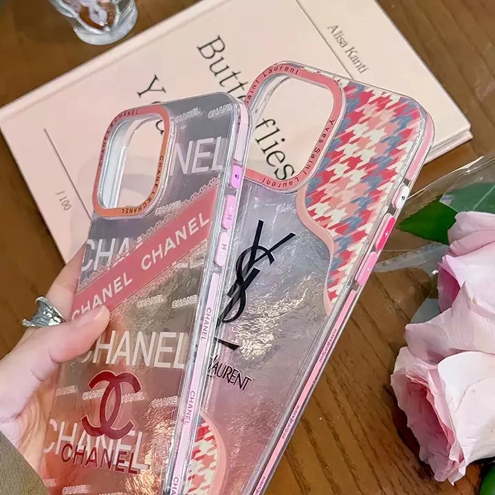 韓国 高级 シャネル iphone 16 15 14 ケース ブランド chanel 携帯 ケース イヴサンローラン ysl 透明 tpu ピンク ファッション かわいい 流行り 女性 安い 通販 