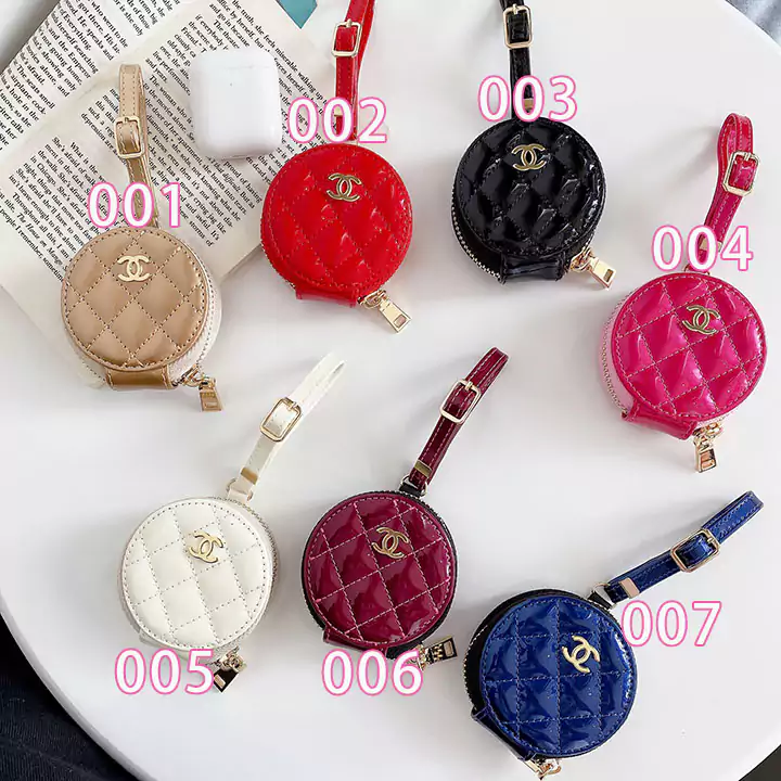 CHANEL AirPods 4/3/2ファスナーケース 革製 レディース丸型 イヤホンケース 7色 スタイル ハイブランド シャネルマークエアーポッズ 4/3/2 proカバー 軽量 携帯便利
