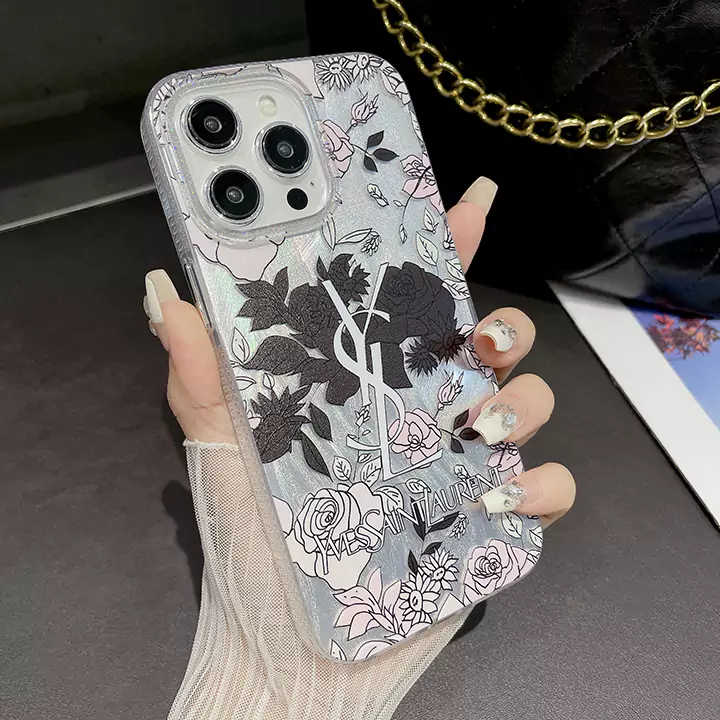 ブランド iphone16 ケース サンローラン  ショッキング ブルー フラワー オールインクルーシブ  アイフォン 16 16 pro max 耐衝撃ブランド ケース