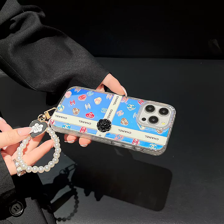 シャネルiphone15ケース真珠チェーン