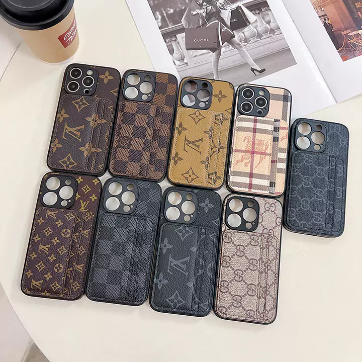 ルイヴィトンアイフォーン16ケース バーバリー iphone 16 16pro ケース 背面にカード入れ付き