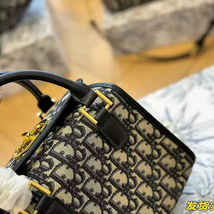 ディオールトロッター ミニボストンバッグ スモール エレガントで大容量Dior キャンバス ネイビー ゴールド 金具 ミニトートバッグ レディース