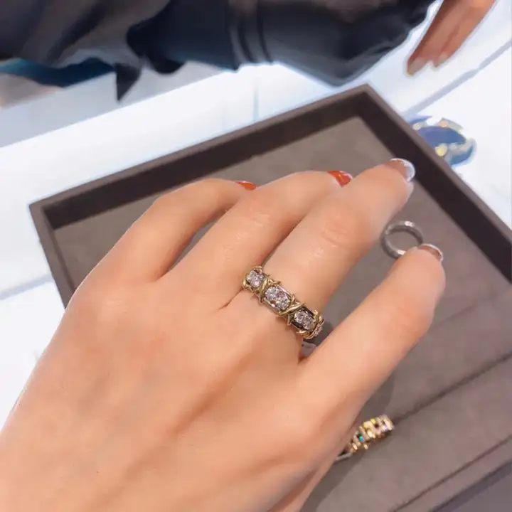 TIFFANY&Co.ティファニー ジャン シュランバージェ 16ストーン ダイヤモンド リング・指輪 レディースおしゃれ