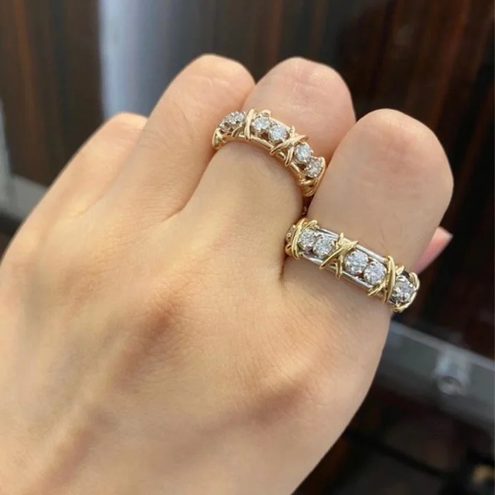 TIFFANY&Co.ティファニー ジャン シュランバージェ 16ストーン ダイヤモンド リング・指輪 レディースおしゃれ