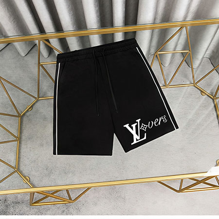 LVショーツ ルイ・ヴィトン夏パンツ ブランドショーツレプリカ LVロゴプリント 高密度綿ショーツ ユニセックスファッション 公式サイト同等ディテール タグ付き完璧再現 ゆったりビッグサイズ お得なLVレプリカ クラシックロゴデザイン 通気性快適 夏の必須アイテム