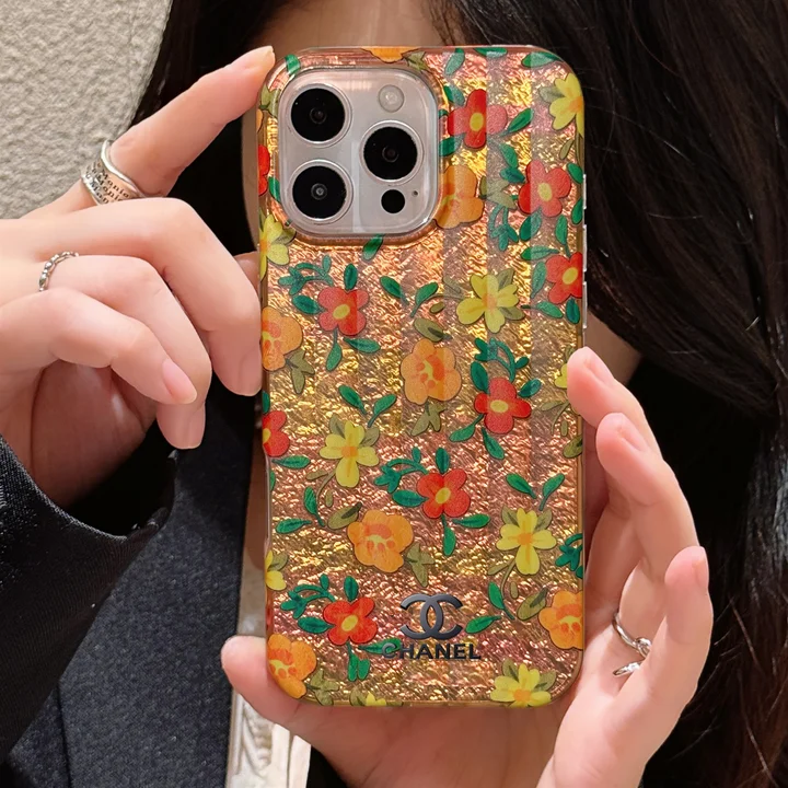 シャネル風 iPhone 17 Pro Max ケース 花柄 ローマ柱 デザイン