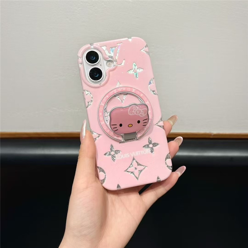 iphone17 ケース かわいい ルイヴィトン iphone17pro/17promax ケース magsafe対応 スマホ ケース キティ ちゃん iphone16pro/15 ケース ラメ iphone14/13 ケース おしゃれ 韓国