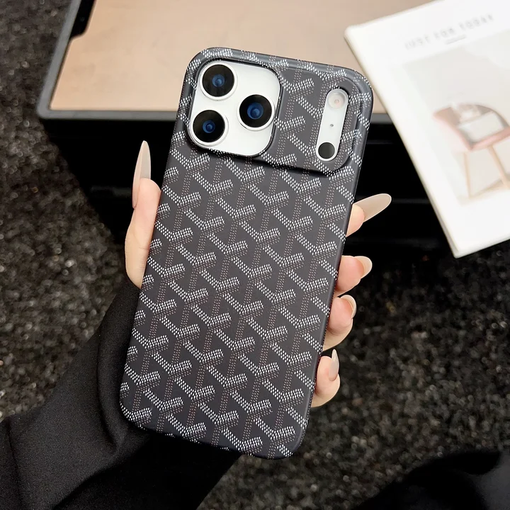 ゴヤールiPhone17Airケース ガラス 背面