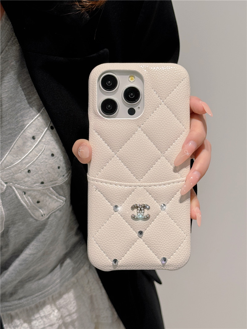 iphone17/17pro ケース ブランドコピー シャネル iphone16pro ケース カード収納 背面 chanelパロディ iphone15/15pro ケース