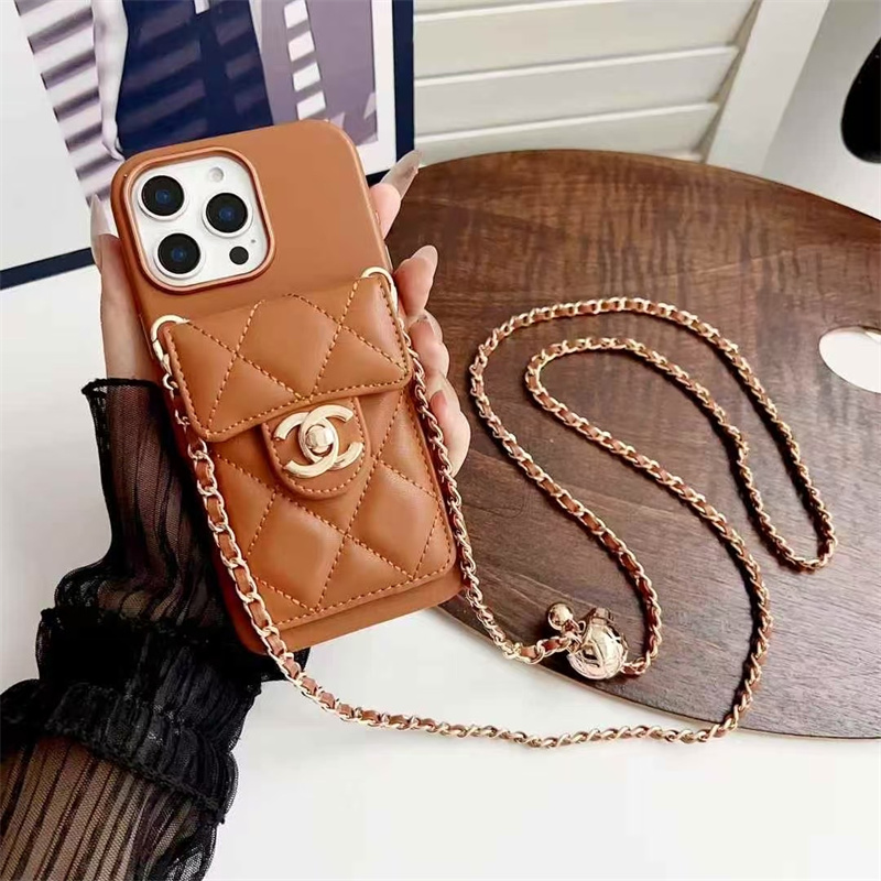 iphone17air/16plus ケース ショルダー ブランド chanel パロディ iphone17/16 ケース iphone15/15plus ケース レザー ブランド マトラッセ iphone14/13 ケース スマホケース 背面収納 iphone ケース 肩掛け ブランド