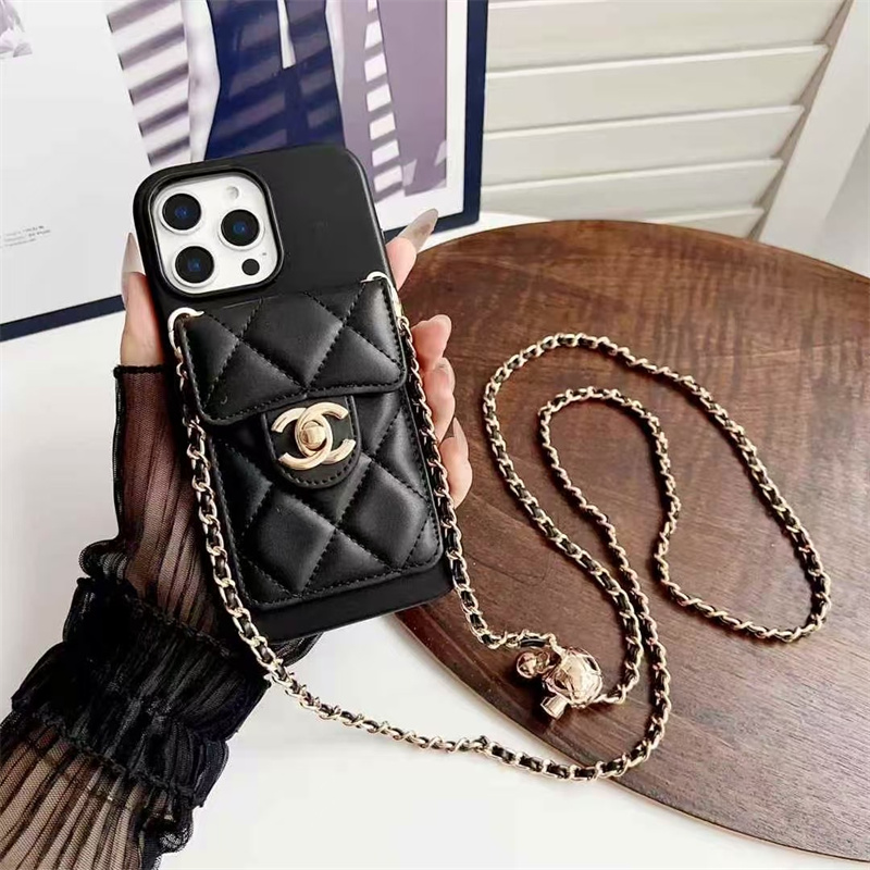 iphone17air/16plus ケース ショルダー ブランド chanel パロディ iphone17/16 ケース iphone15/15plus ケース レザー ブランド マトラッセ iphone14/13 ケース スマホケース 背面収納 iphone ケース 肩掛け ブランド