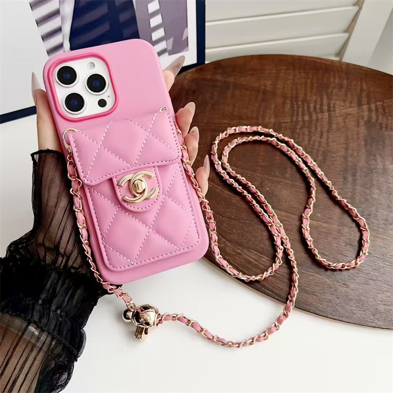 iphone17air/16plus ケース ショルダー ブランド chanel パロディ iphone17/16 ケース iphone15/15plus ケース レザー ブランド マトラッセ iphone14/13 ケース スマホケース 背面収納 iphone ケース 肩掛け ブランド