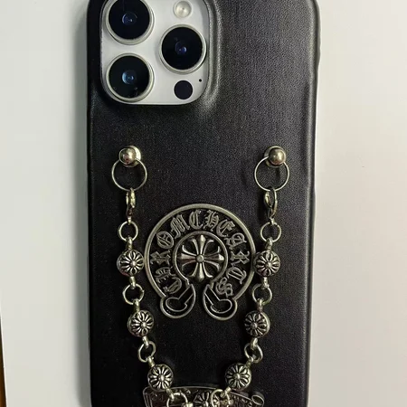 Chrome Hearts iPhone17 ケース ブラック レザー