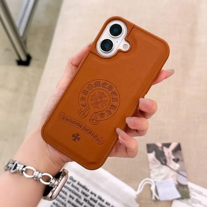 クロムハーツ iphone17ケース レザー調